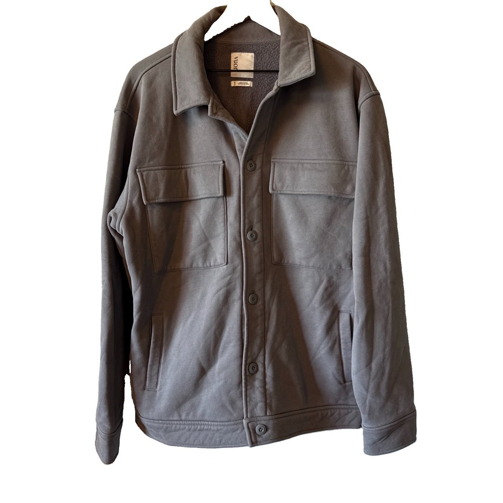 Vuori Shacket Gray Men's Seaside Shirt Jacket Size XL French Terry Relaxed